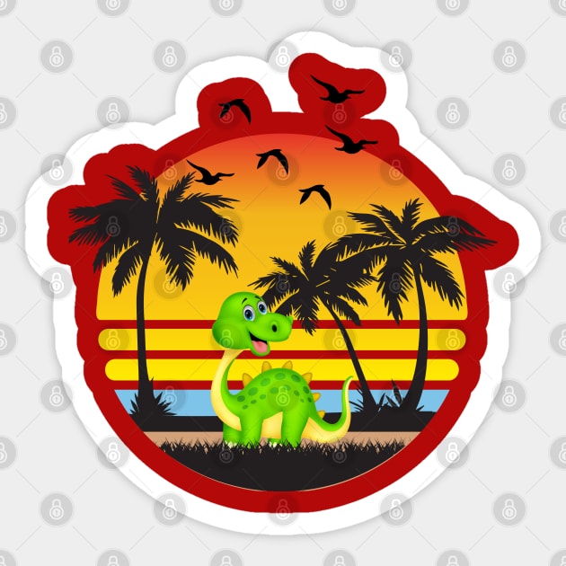 Dinosaur Lover Newest Design Sticker by Global Creation